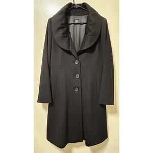 Cinzia Rocca x Loro Piana Italy Women's Black Superfine Wool Lined Coat-Size 10